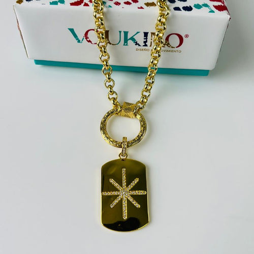 Collar placa estrella