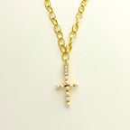 Collar Cruz de perlas