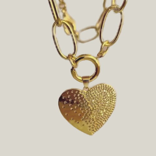 Collar corazón circonitas