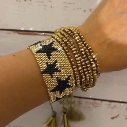 Pulsera Miyuki  Golden